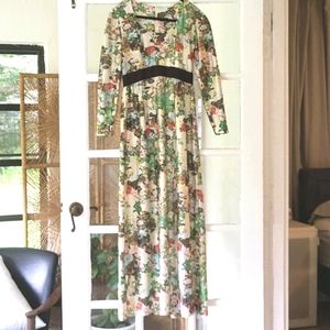 Vintage Leslie Fay Garden floral print Maxi